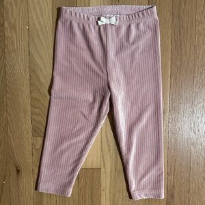 Carter's Pink Velvety Leggings with Bow